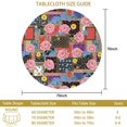 thumbnail image 3 of Pioneer Flower Floral Print Pattern Round Tablecloth 60 X 60 Inch, Wrinkle Resistant Wipeable Table Cloth for Kitchen Dining Picnic Patio Party, 3 of 6