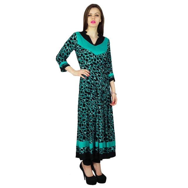 Phagun Kurti Indienne Imprimé Camouflage Kurta Femme Tunique Décontractée