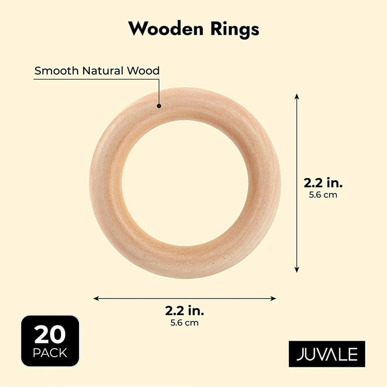 25pcs Craft Wooden Rings, 2 Inch Wooden Lace Wooden Rings, Hoops And  Pendant Connectors For Plant Hangers, Jewelry Making, And DIY Crafts