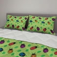 thumbnail image 2 of Ladybug Comforter & Sham Bedding Set, Little Bugs for Luck Wish Totem Leaves Nature Eco Girls, 3 pcs Duvet Set Microfiber Filling Quilt, 5 Sizes, Multicolor, by Ambesonne, 2 of 4