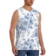 thumbnail image 2 of Pofeuu Rose Flowers Print Men's Muscle T-Shirt, Sleeveless, Muscle Tank, Classic Muscle Tee Top For Men Casual Sleeveless Muscle T-Shirt Trendy Clothes-3X-Large, 2 of 7