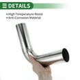 thumbnail image 5 of 90 Degree Mandrel Exhaust Pipe DIY Custom Car Modified Exhaust Pipe Tubing Piping 51mm/2" OD 200mm/7.87" Length 304 Stainless Steel Silver Tone, 5 of 7