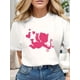 thumbnail image 1 of Vintage Valentine's Day Cupid Design T-Shirt Crew Neck Tee Casual Comfy TeesFather's Day, Mother's DCamisetas para mujer, lindas camisetas con estampado gráfico, de manga corta, estilo casual, para ve, 1 of 6