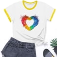 thumbnail image 3 of Summer T-shirts for Kids 3-14 Years Soft Tshirts Short Sleeve Colorblock Boys Girls Crew Neck Base Tee Shirt (13 Years, Yellow 06), 3 of 6