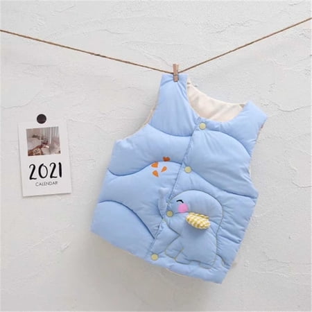 

LIDYCE baby pajamas Girls Warm Vest Winter Boys Thicken Waistcoat Kids Outerwear Vest Cotton Jackets