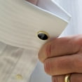 thumbnail image 2 of Security Round Cufflink Set Gold Color, 2 of 5