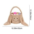 thumbnail image 3 of TOOPTY Easter Bunny Tote Bag with Long Ears - Easter Basket Bucket for Kids, Pastel Storage Handbag for Easter Egg Hunt Party Gifts, 3 of 9