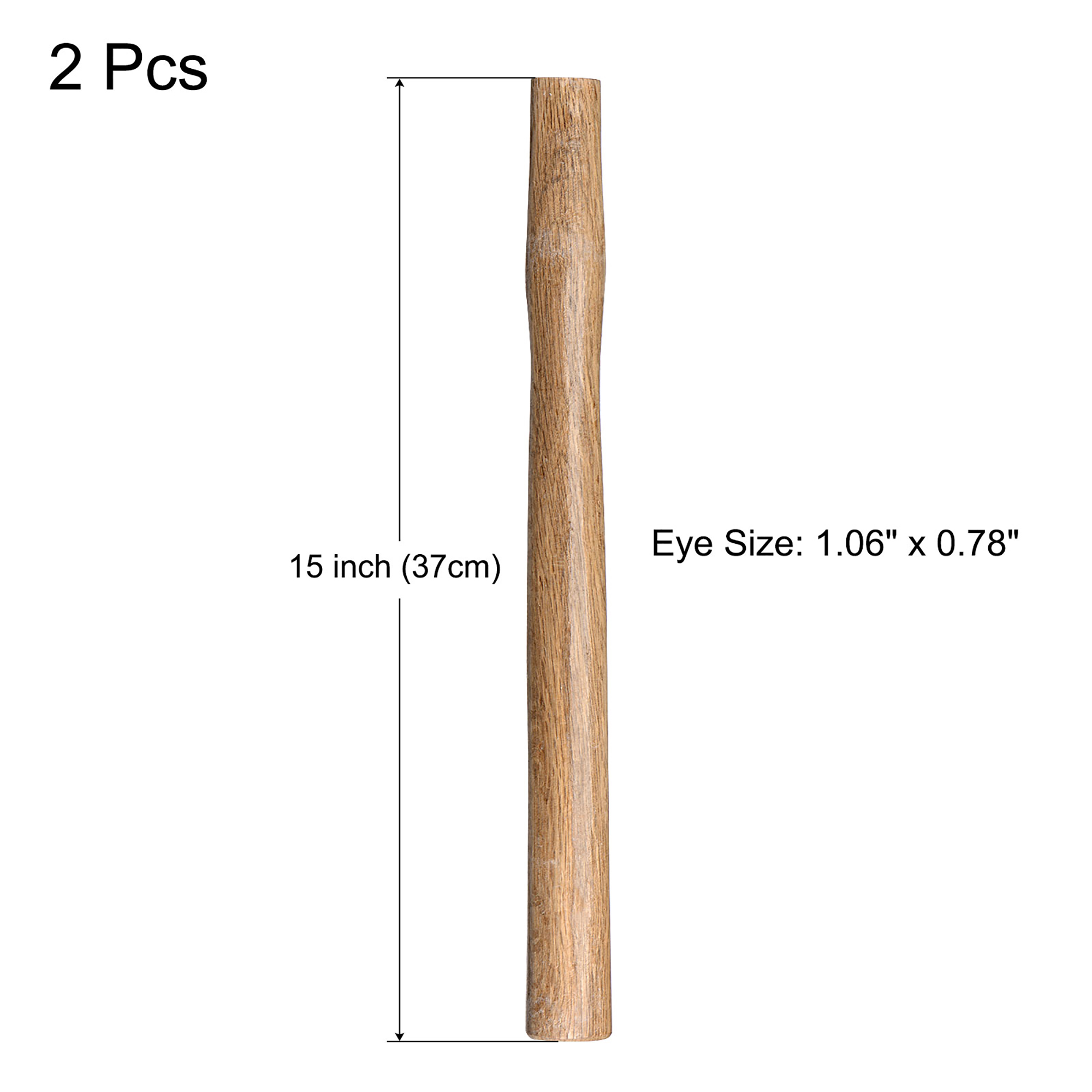 Uxcell 15 Inch Hammer Wooden Handle Wood Handle Replacement for 2 to 4 Lb Hammer Oval Eye 2 Pack
