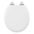 thumbnail image 4 of Topseat TSPR000R Pro Wood Toilet Seat Round, White, Magnetic Quick-Release Easy-Clean and Change, Slow Close, StainShield High-Gloss Finish, Arch-Tite Never Loosens, Adjustable Fit, Secure Grip, 4 of 10