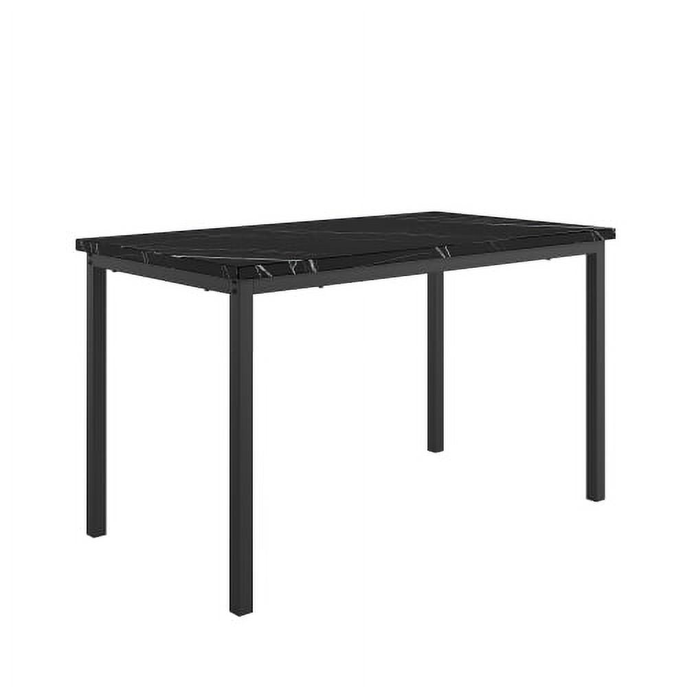 Wooden Dining Table Set for 4, Modern Kitchen Table Set with 4 Chairs for Small Space, Black Table and Chairs Set for Home Pub Bistro