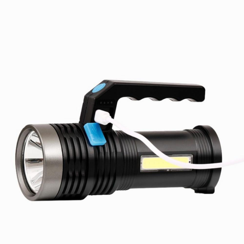 Bright LED Searchlight Flashlight USB Rechargeable Spotlight Torch Waterproof 