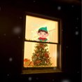 thumbnail image 4 of Dos juegos de pegatinas navideñas de dibujos animados para ventanas, ventanas, salas de estar, electricidad estática, copos de nieve, pegatinas navideñas para paredes, 4 of 5