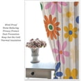 thumbnail image 5 of Boho Flower Curtains, 70s Hippie Chic Brown Orange Sunflower Vintage Pattern, Bedroom Living Room Kitchen Blackout Noise Reduction Curtains42X63 Inch, Style-1, 5 of 6
