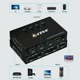 thumbnail image 3 of KCEVE 4K@60Hz Switch 4 Port USB Switcher Selector 4 in 1 Out Switcher with Remote Control Sync Output Audio&Video Black, 3 of 7