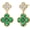 May- Emerald, variant on Dangle Earrings for Women 14K Gold Plated Four Leaf Clover Dangling Drop Birthstone Stud Earrings Trendy Flower Birthstone Jewelry Birthday Gifts