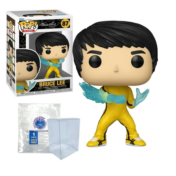 Bruce Lee #87 Funko Pop!   Blue Salamander Emporium Plastic Protective Case