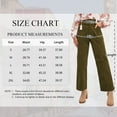 thumbnail image 5 of SWQZVT Womens Corduroy Pants Elastic Waist Straight Leg Pants with Pockets Fall Keep Warm Comfy Solid Casual Trousers S, 5 of 8