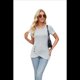 thumbnail image 3 of Blusas Lisas de Cuello Redondo y Corta para Mujer, 2025, Nuevas Blusas Holgadas de Verano, Lindas, Grises, Talla M, 3 of 10