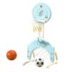 thumbnail image 4 of Juego de Aro de Baloncesto para Niños con Balón de Fútbol, Juguete para Actividades Al Aire Libre en Interiores, Altura Ajustable, Juguete Deportivo P Lazo azul, 4 of 9