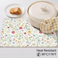 thumbnail image 5 of Placemat, Pioneer Flower Floral Print Pattern Place Mats Table Mat Set Of 2, PVC Washable Placemats for Party Kitchen Dining Decoration, 18x12 Inch, Fade Resistant, 5 of 6