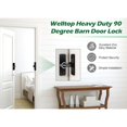 thumbnail image 4 of Greenne Black Luminous Barn Door Latch Lock For Locking Sliding 90° Right Angle Door, 4 of 10