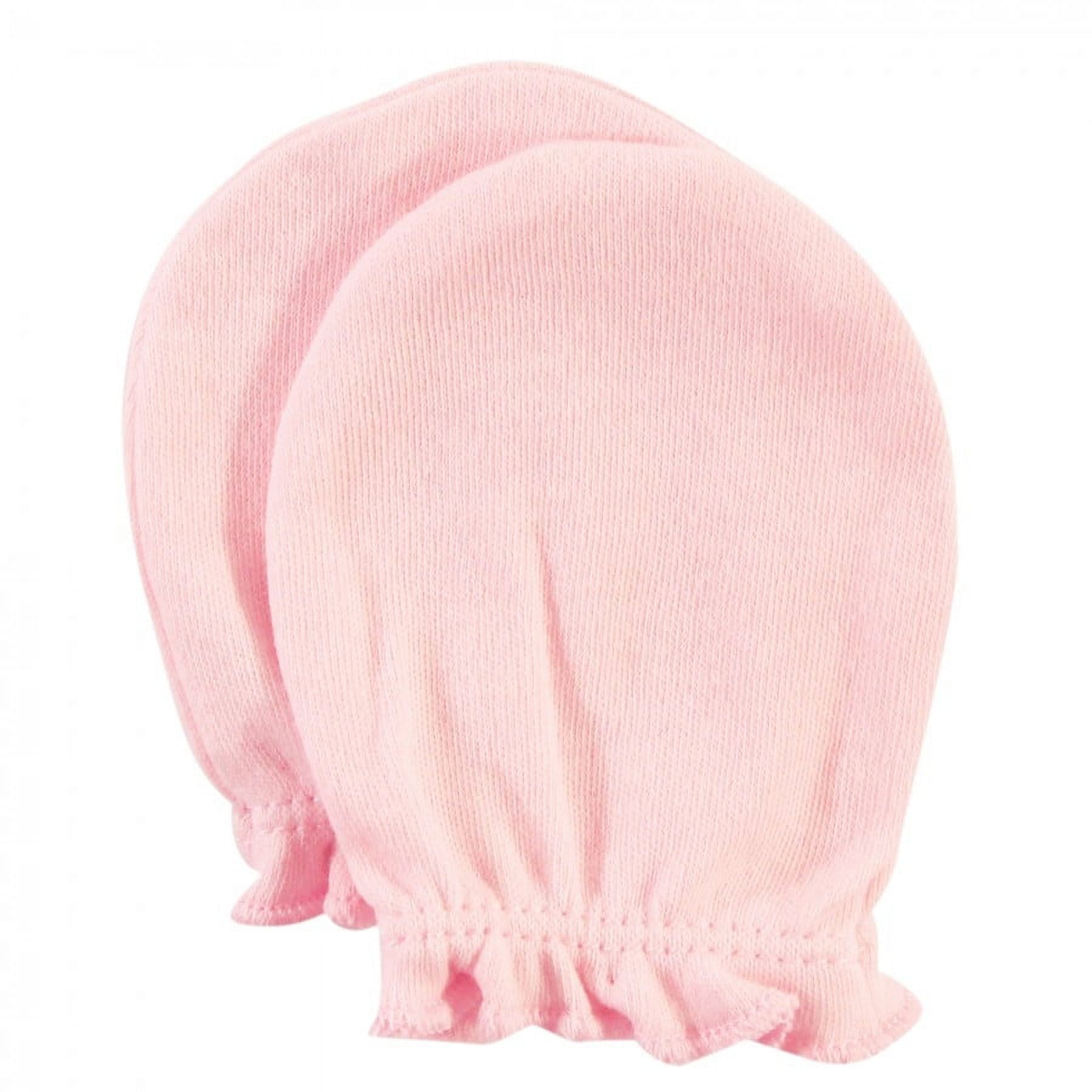 最安価格 Hudson Baby Safari Pink Mittens, Scratch Cotton Girl Infant ベビー