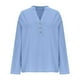 thumbnail image 5 of Camisas de manga larga,Camisa informal de manga larga con botones y cuello en V para mujer, de poliéster y elastano estampado, corte regular, cómoda para uso diario, sopatenor, 5 of 9