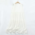 thumbnail image 2 of Spring Dresses For Women 2025 Plus Size Crew Neck Sleeveless Solid Color Tank Short Dresses Sundresses for Women Trendy White XXXXL, 2 of 3