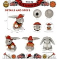 thumbnail image 3 of DolliBu Sitting Gray Rabbit Firefighter Stuffed Animal - Rabbit Fireman Toy with Red Fireman Costume Outfit and Fireman Hat, Farm Life Stuffed Animal Fire Fighter Doll Plush Toy for Kids - 6.5 Inch, 3 of 6