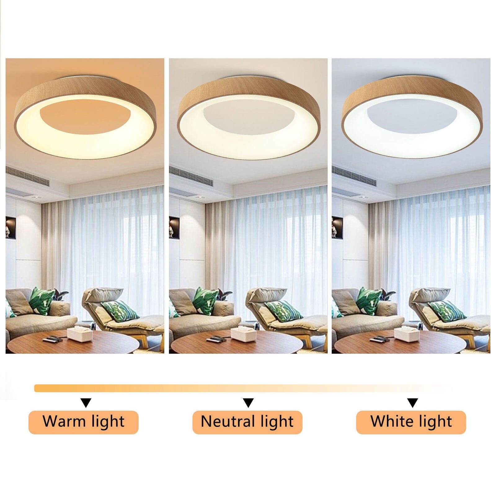 Denest Modern Flush Mount Ceiling Light, Round LED Ceiling Light Chandelier Living Room Bedroom Hallway Light Fixture AC 110V