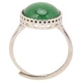 thumbnail image 5 of Emerald Ring Round Vintage 925 Sterling Silver 18k White Gold Plated Green Nano Emerald Women's Ring SYJL008, 5 of 5