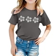 thumbnail image 1 of Chemise à Manches Longues pour Filles avec Arc-en-Ciel Chemise Décontractée Imprimée Col Rond Manches Courtes T-Shirt Chemise Décontractée, 1 of 5