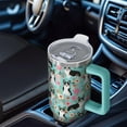 thumbnail image 6 of OBREWU Corgi Dog and Flowers Tumbler with Handle and Lid,Corgi Dog and Flowers 40oz Double Wall Vacuum Insulated Tumbler,Cups Gift for Women and Men, 6 of 7