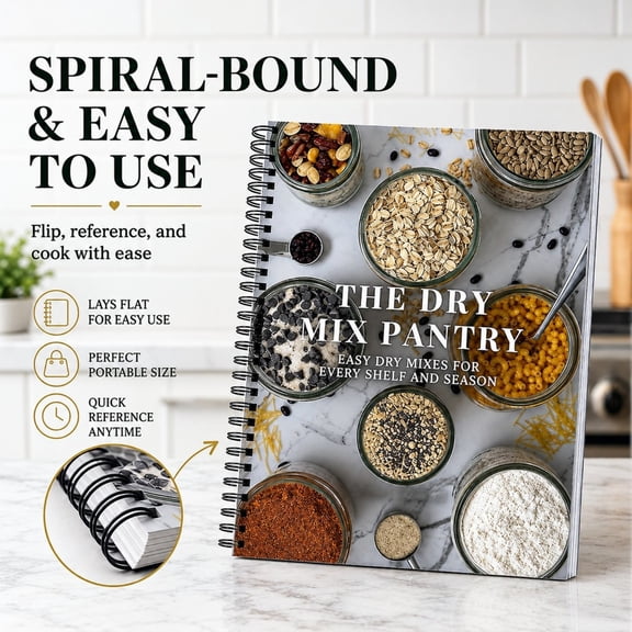 The Dry Mix Pantry: Mix Recipes Cookbook, Spiral Bound Blank Recipe Journal, DlY Dry Mix Cooking Guide Notebook for Home Kitchen, Baking Lovers, Family Cooking & Food Collection