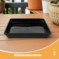 thumbnail image 6 of SEWCHICS 4-Pack Black Square Plastic Plant Water Catcher Trays for Indoor and Balcony Use, Drip Pans, 6 of 8