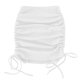 thumbnail image 1 of Falda corta de tubo de color puro ceñida elástica fruncida con cordón lateral acanalado para mujer, 1 of 8