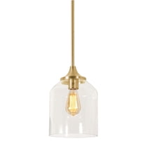 AFX William 8" Pendant Light Satin Brass