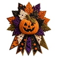 thumbnail image 3 of DIY Quilted Halloween Pumpkin Door Hanger Kit Handmade Patchwork, Fall Autumn Front Door Wall Hanging Decor for Halloween Party, 3 of 7