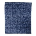 thumbnail image 1 of HATIART Throw Blanket 58x80 Inches Blue Chambray Abstract Indigo Dyed Irregular Cross Stroke Digital Space Check Warm Flannel Soft Blanket for Couch Sofa Bed, 1 of 1