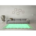 thumbnail image 3 of Ahgly Company Indoor Round Abstract Turquoise Blue Modern Area Rugs, 7' Round, 3 of 4