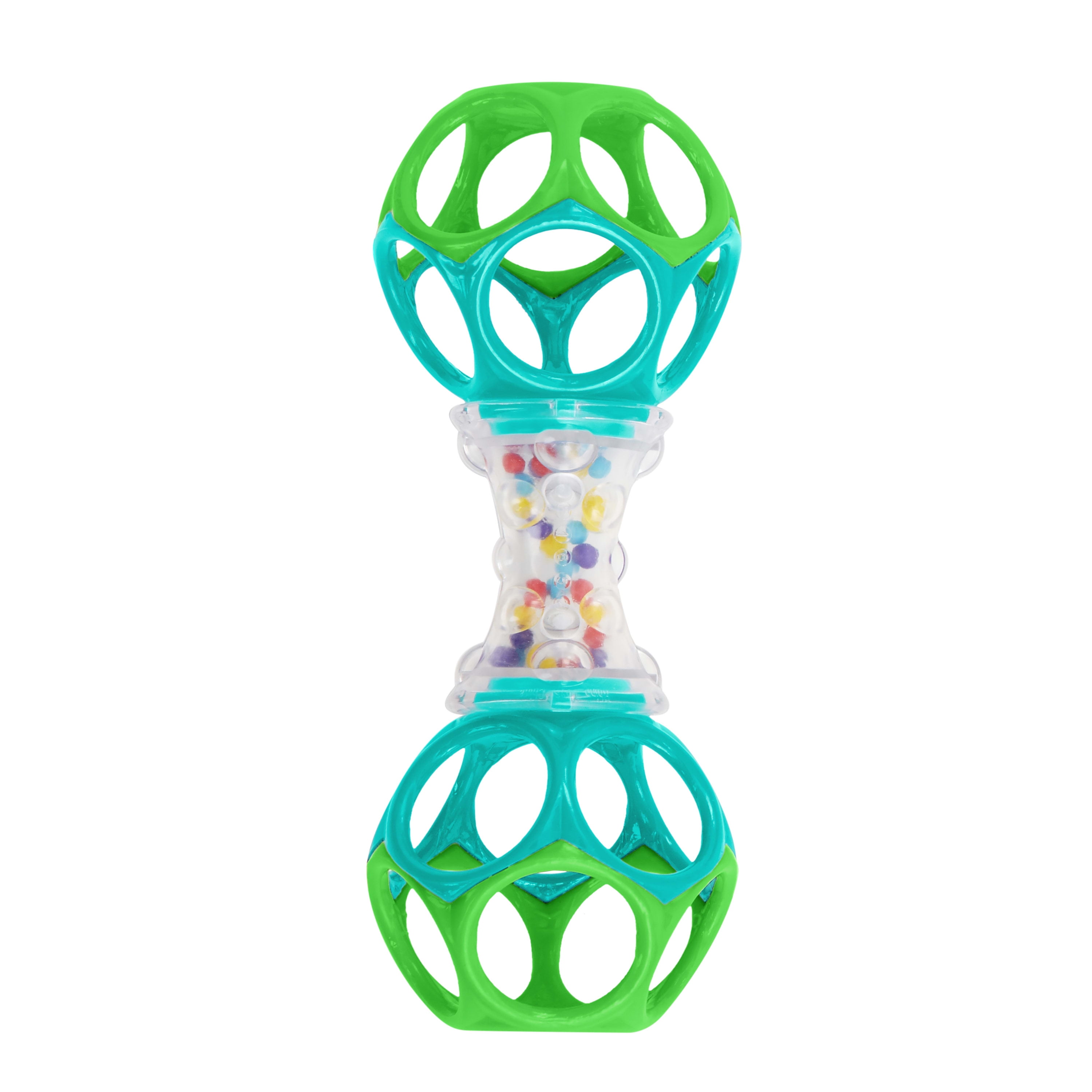 Oball Easy Grasp Shaker Rattle BPA-Free Infant Toy in Blue/Green, Unisex