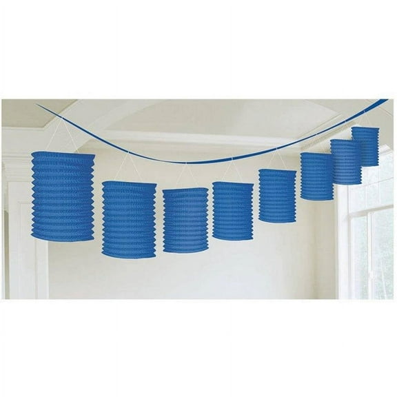 Royal Blue Paper Lantern Garland
