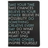 Black INSPIRE YOURSELF Leather-like 6x8 medium Lined Journal by Eccolo trade
