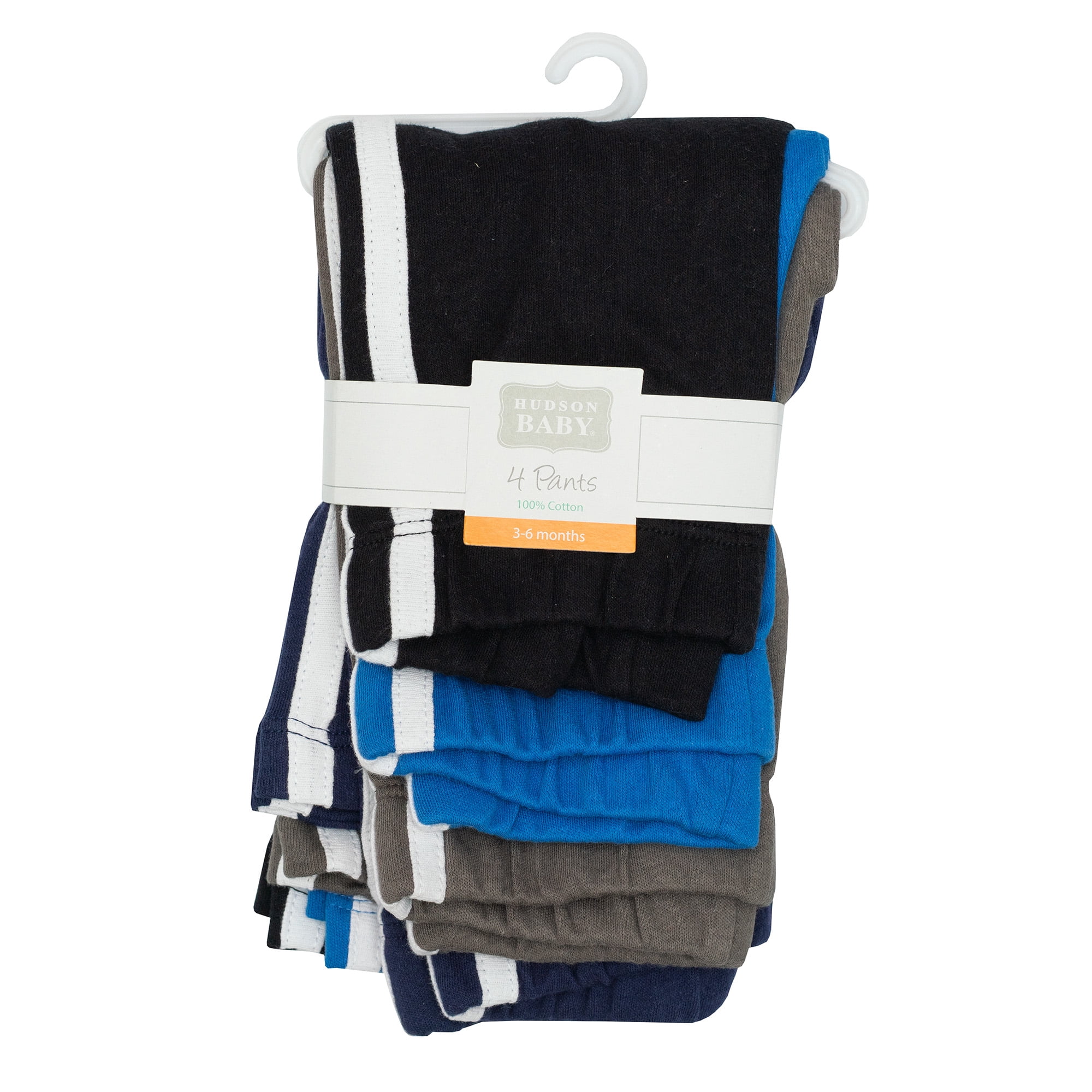 Hudson Baby Boy Cotton Pants and Leggings, Black Blue, 18-24 Months