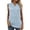Sky Blue, variant on Women's Tank Tops 2xl Crop Top Muscle Shirt Womens Crop Top Set Women Fashion Womens Top Top plus Size Chiffon Tops For Women Sleeveless Dot Tops Button Down V Neck Loose Blouse Solid Color Shirts