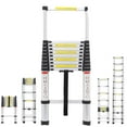 thumbnail image 1 of Telescoping Ladder 10.5Ft Aluminum Stepladder DIY 11 Steps Multi-Purpose Ladder 330lb Load 79cm to 320cm, 1 of 4