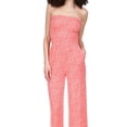 thumbnail image 2 of Michael Kors Women's Smocked Strapless Jumpsuit Red Size XX-Large, 2 of 3