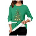 thumbnail image 5 of WEAIXIMIUNG Sweatshirts Femme Arbre de Noël Manches Longues Col Rond Poche Rembourré Pull Chaud, 5 of 5