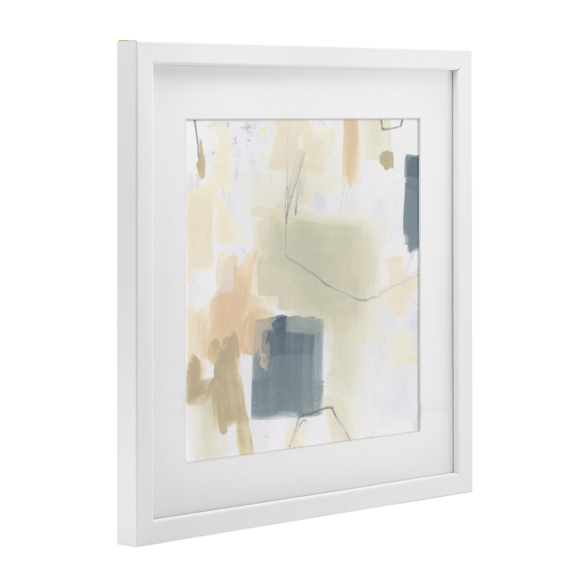 Stupell Industries Minimal Plaster Line White Framed Print Under Glass, design by June Erica Vess
