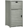 thumbnail image 1 of Outsunny Outdoor Towel Rack for Pool w/ Two Storage Space Towel Rack, Gray, 1 of 10